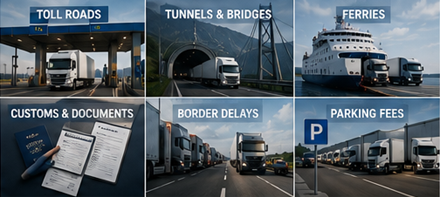 European truck toll systems and international freight transport costs
